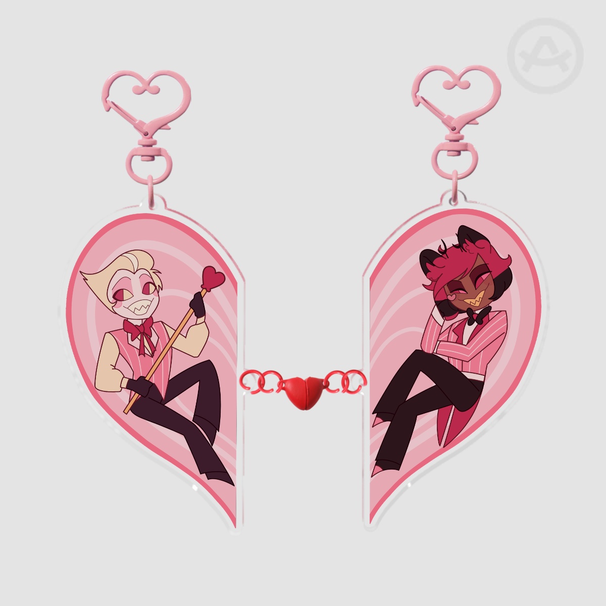 RadioApple Valentines Day Magnet Keychain