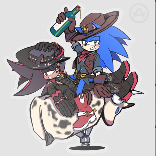 3x set Cowboy Sonadow Sticker 