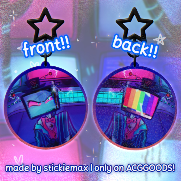 TV IS BUFFERING Colored Acrylic Keychain