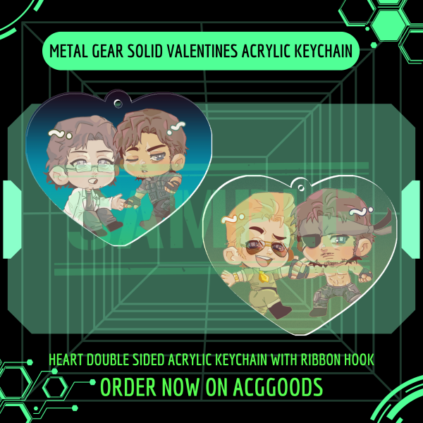 Metal Gear Solid - DUO SET - Heart Acrylic Keychains