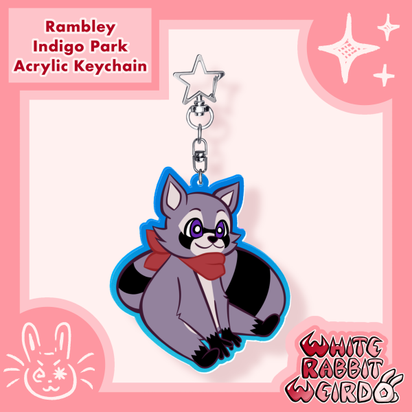 Rambley the Raccoon - Indigo Park Acrylic Keychain