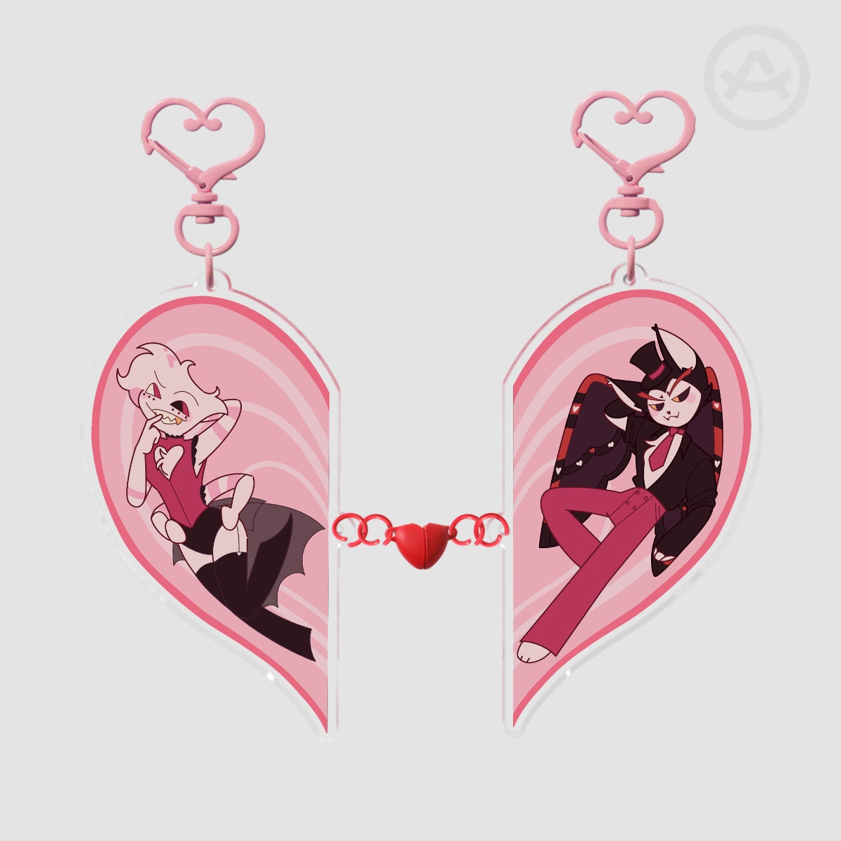 HuskerDust Valentines Day Magnet Keychain