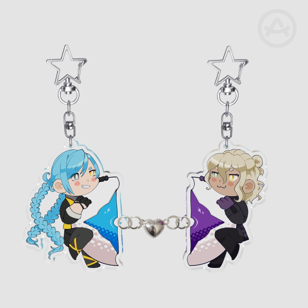Mizuki & Date magnetic linking keychains [AITSF]