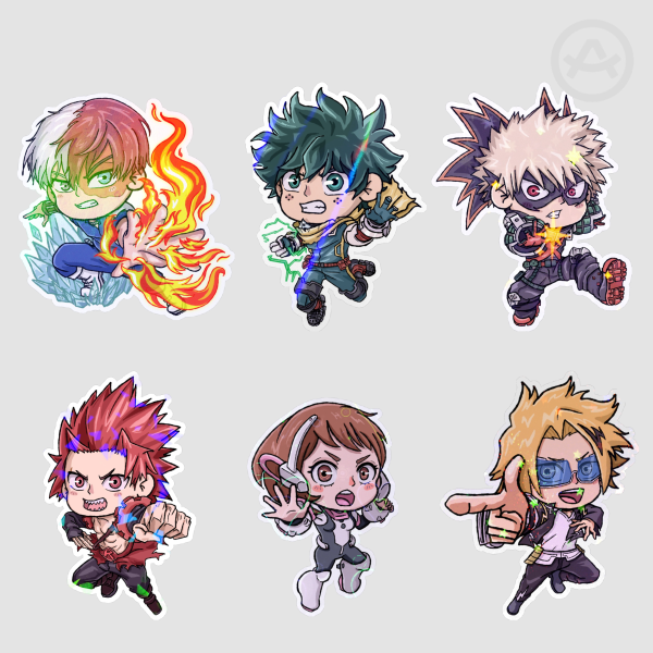My Hero Academia Holo Stickers 6-Pack