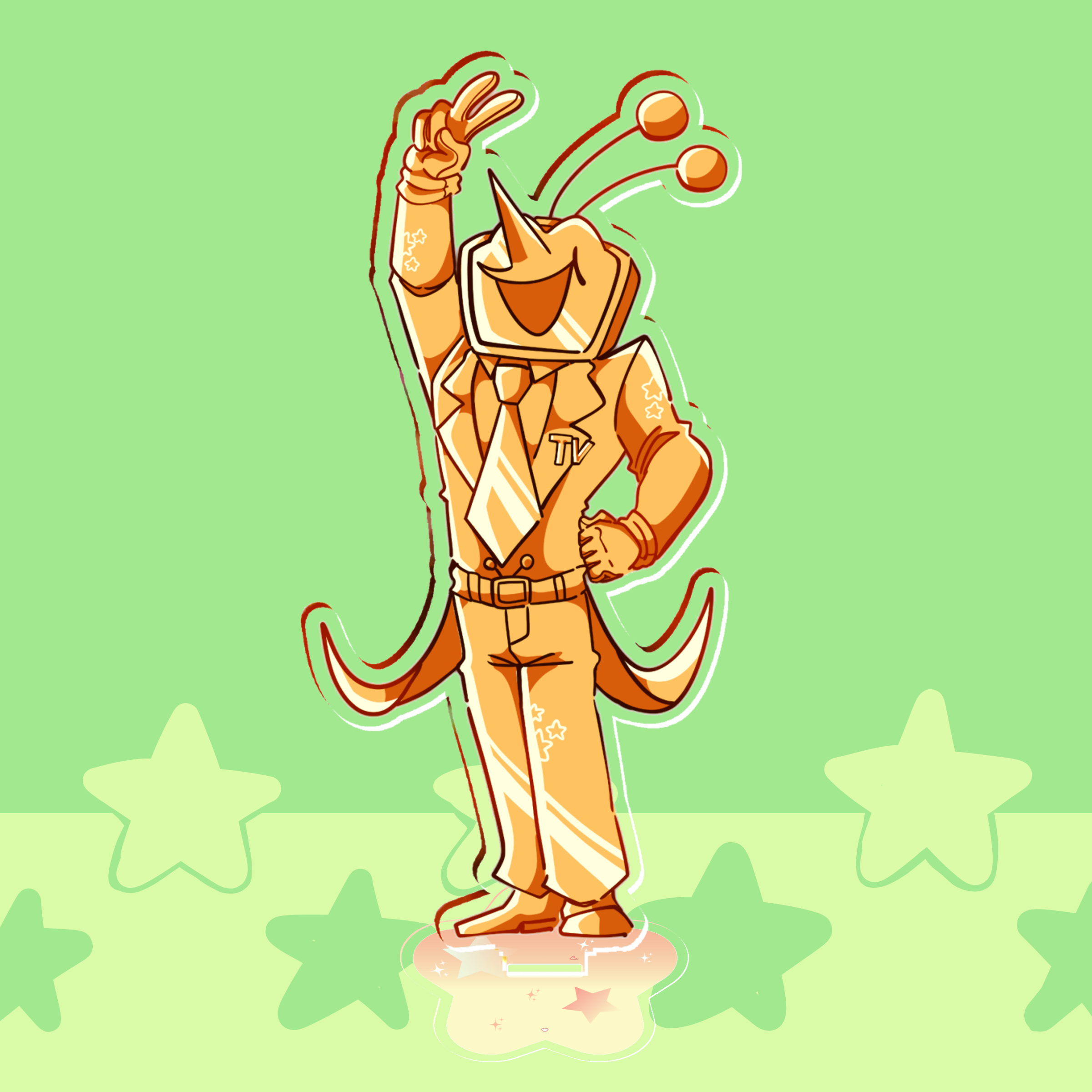 Tenna Golden Statue Standee