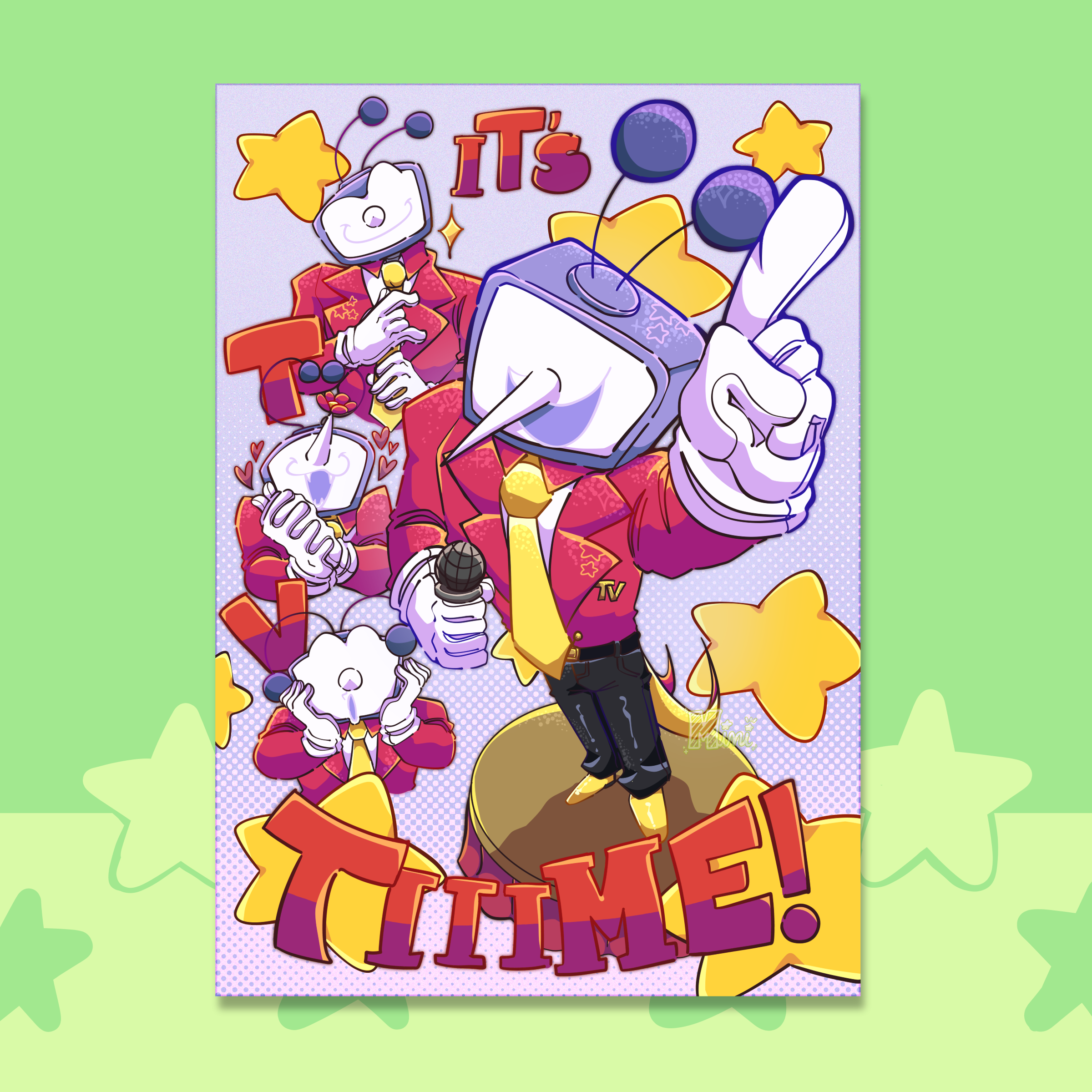 IT'S TV TIME Tenna Print
