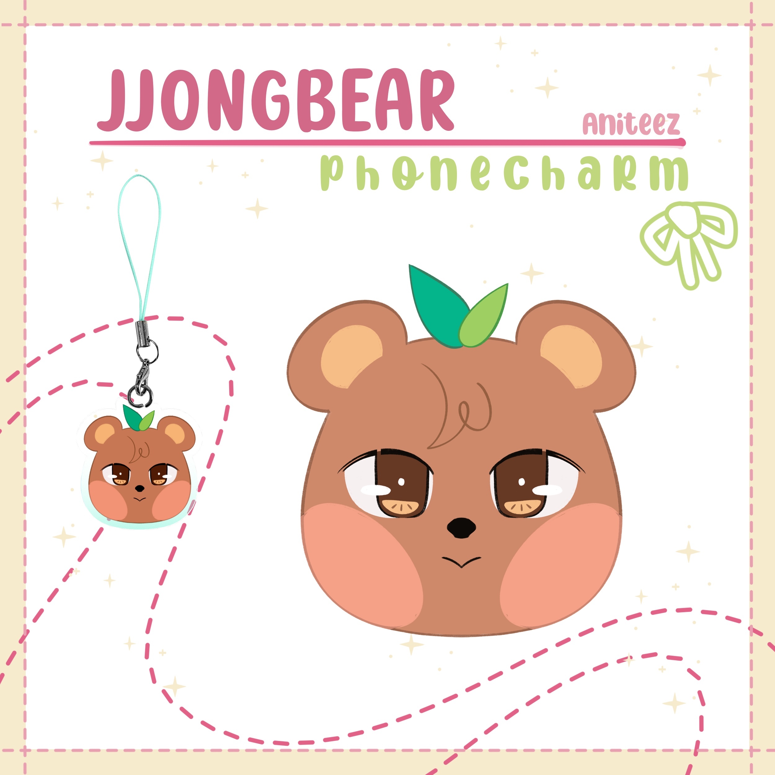 Aniteez phone charm: Jjongbear