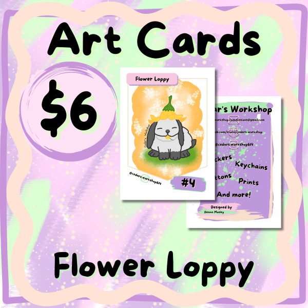 Flower Loppy Art Collector Card