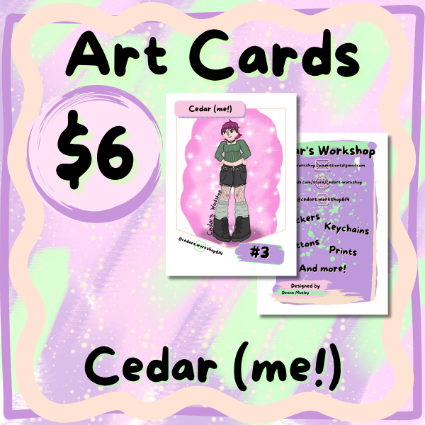 Cedar (me!) Art Collector Card