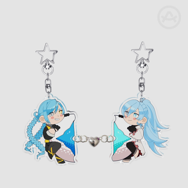 Mizuki & Bibi magnetic linking keychains [AITSF]