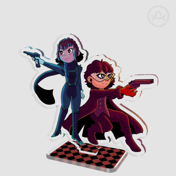 Joker and Queen Clear Acrylic Standees