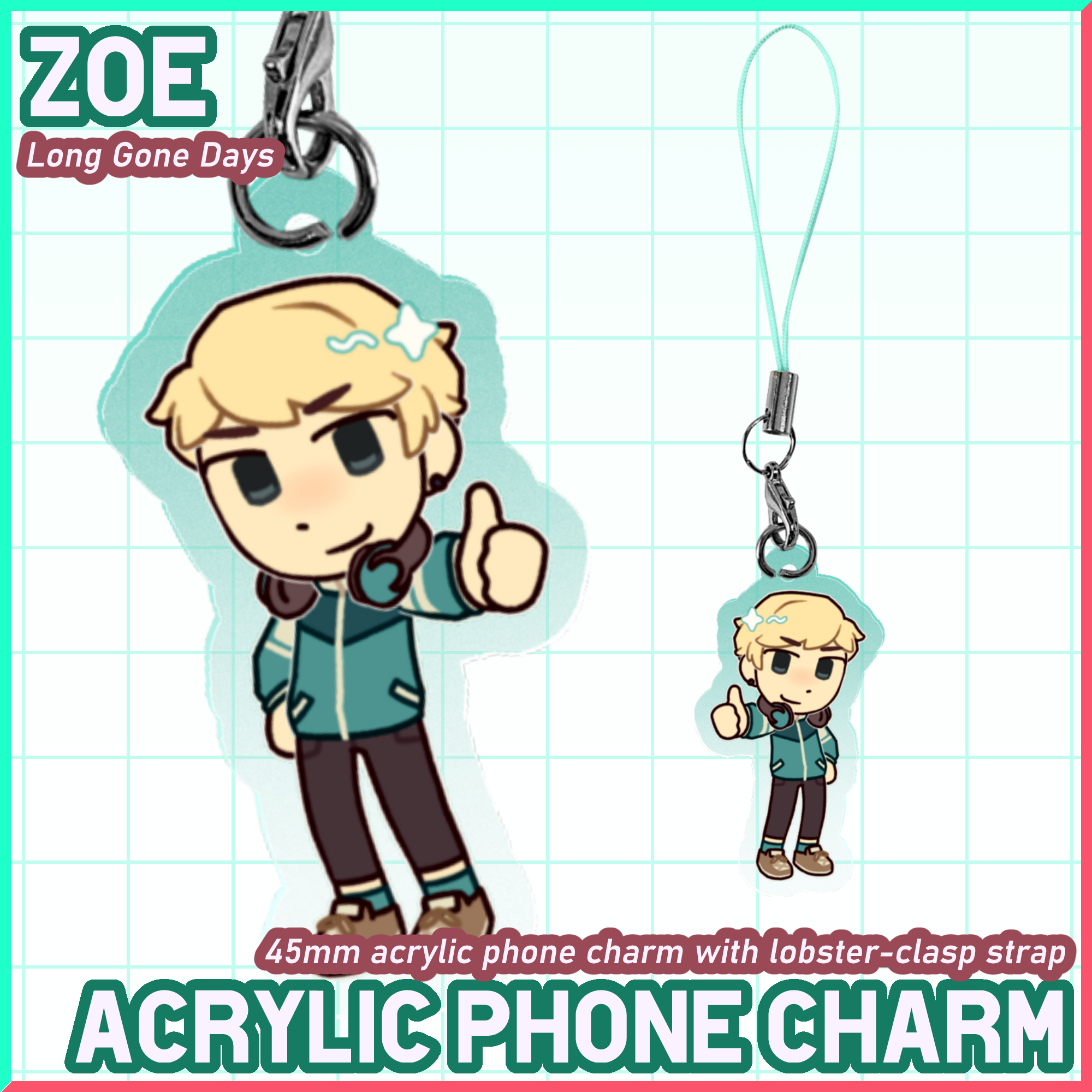 Zoe - Acrylic Phone Charm [Long Gone Days]