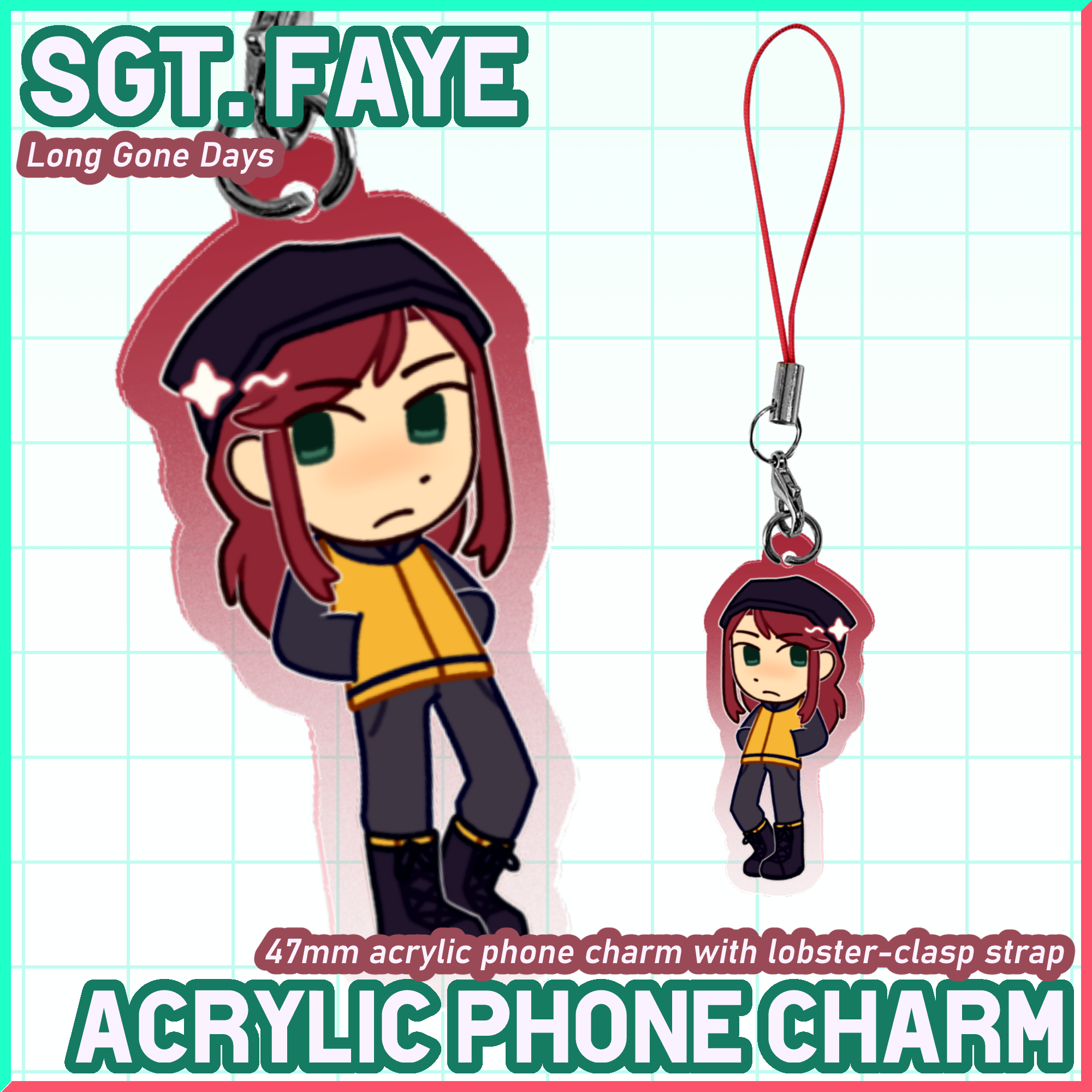 Faye - Acrylic Phone Charm [Long Gone Days]