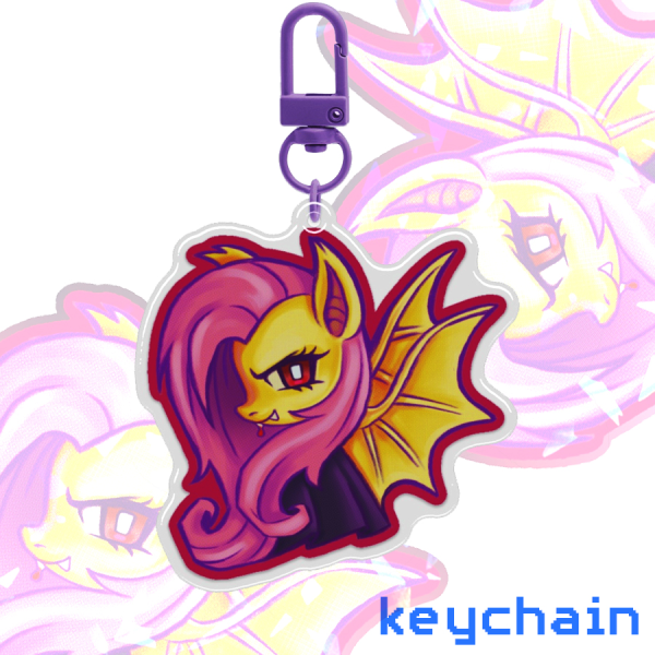 MLP Flutterbat Epoxy Acrylic Keychain
