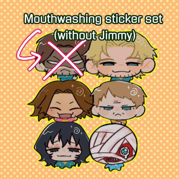 Mouthwashing Sticker Set (Without Jimmy)