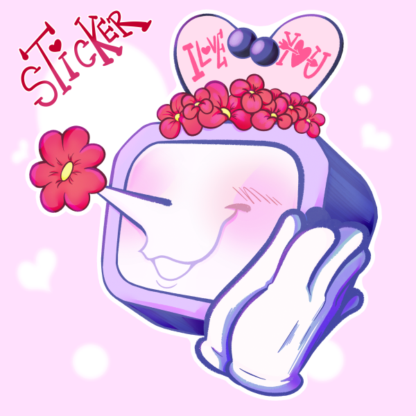 Mr (ant)Tenna "i love you" Sticker