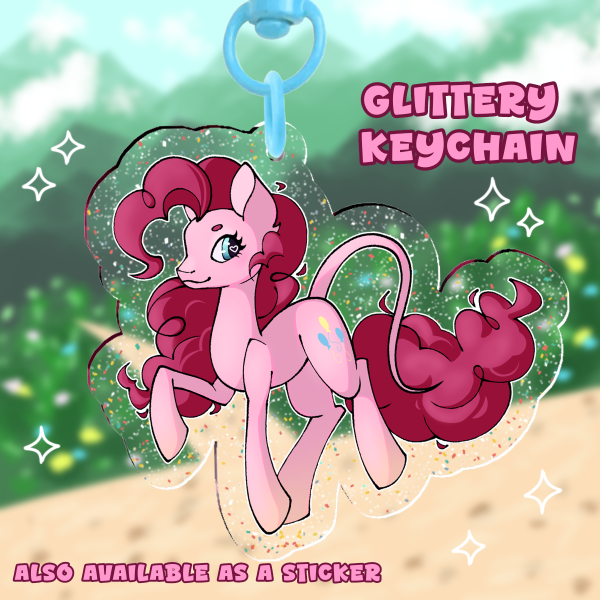 Pinkie Pie MLP keychain