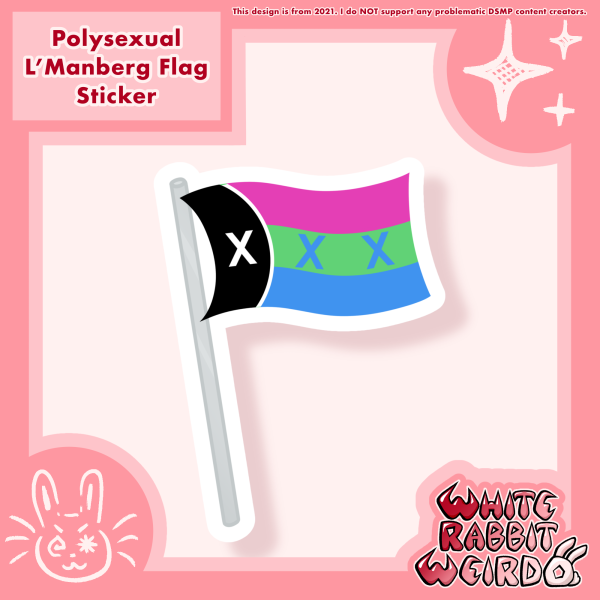 L’Manberg Polysexual Pride Flag - DSMP Sticker