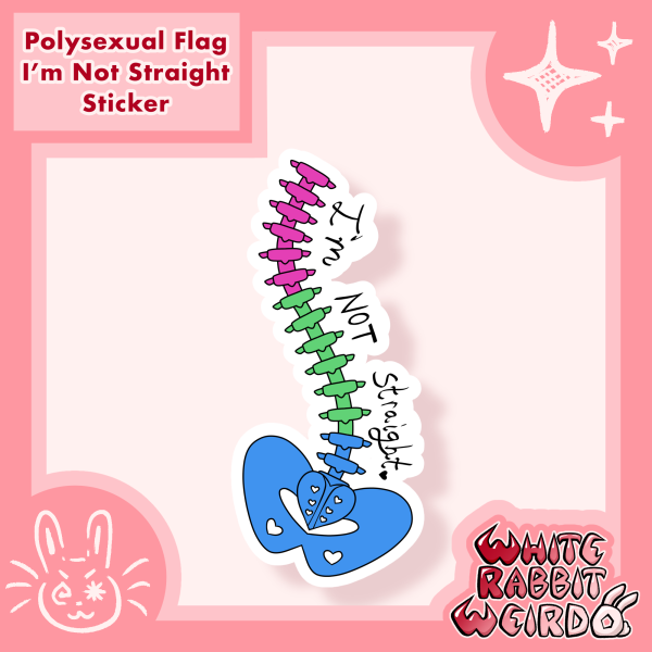 I’m Not Straight - Polysexual Flag Scoliosis Sticker