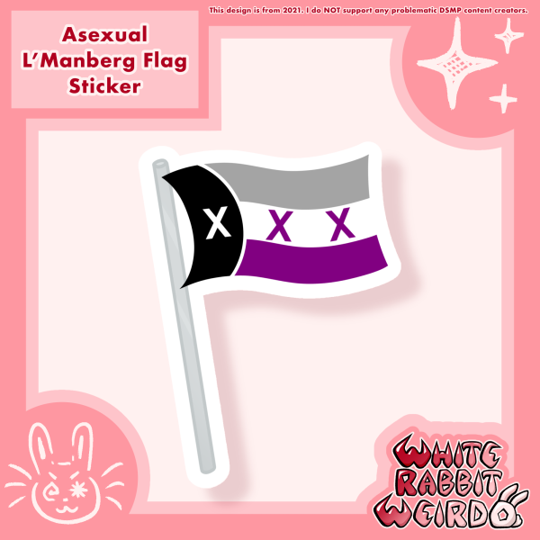 L’Manberg Asexual Pride Flag - DSMP Sticker