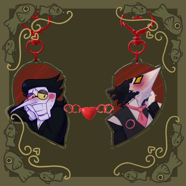 SwatchTon Magnetic Heart Keychains