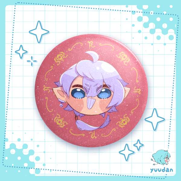 Alisaie 4mm Round Badge (Button Pin) [FFXIV/fanmerch]