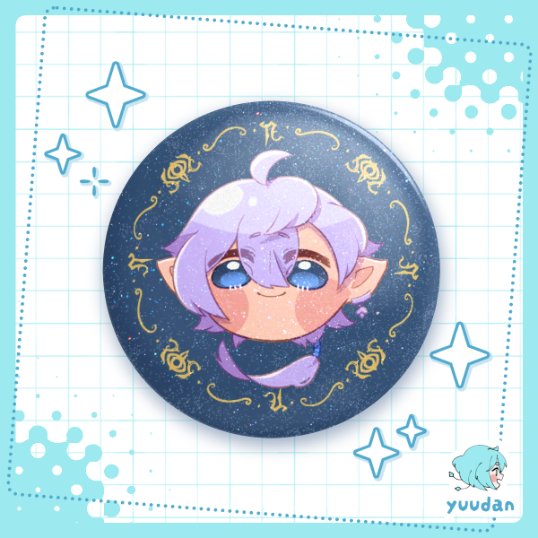 Alphinaud 44mm Round Badge (Button Pin) [FFXIV/fanmerch]