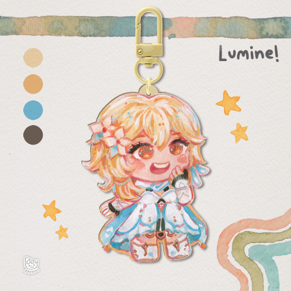 Wood Keychain Genshin Impact #4 Lumine (Full Bleed)