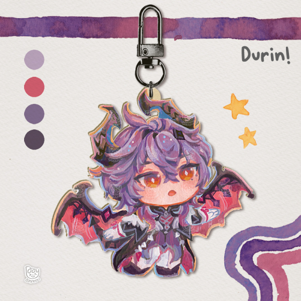 Wood Keychain Genshin Impact #9 Durin (Full Bleed)