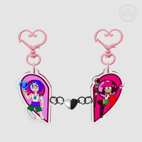 Cave Bombers Matching Keychains [Couple Magnet Keychains]