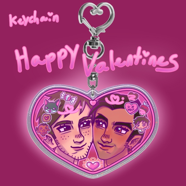 Flambert Glitter Acrylic Keychain