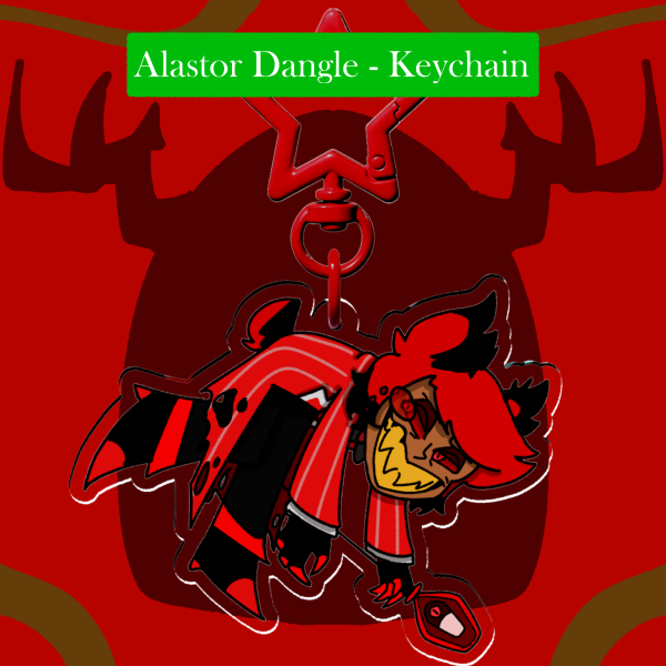 Hazbin Hotel || Alastor Dangle - Keychain