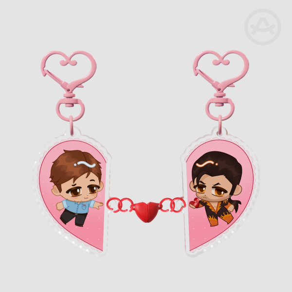 Flambert Acrylic Heart Keychains