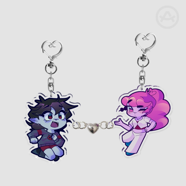 Marceline y Bonnie Acrylic Magnet Keychain