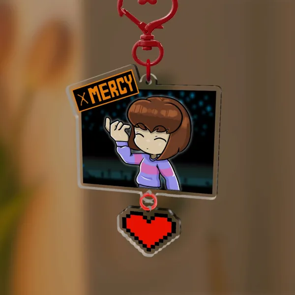 Frisk Undertale Connection Acrylic Keychain