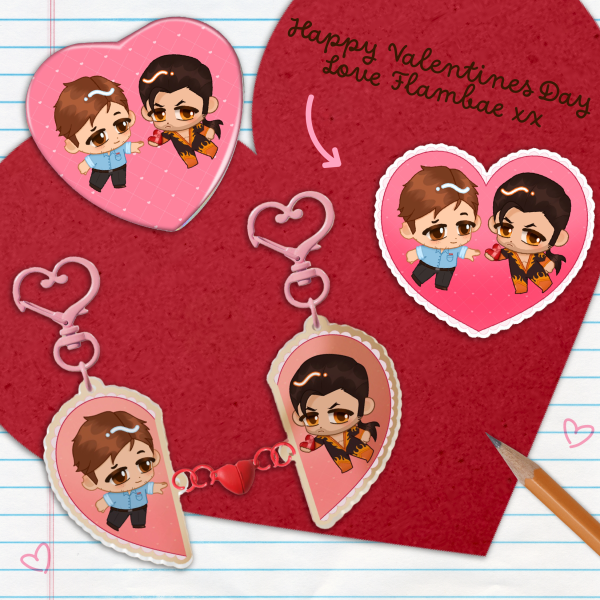 Flambert Valentines Day set
