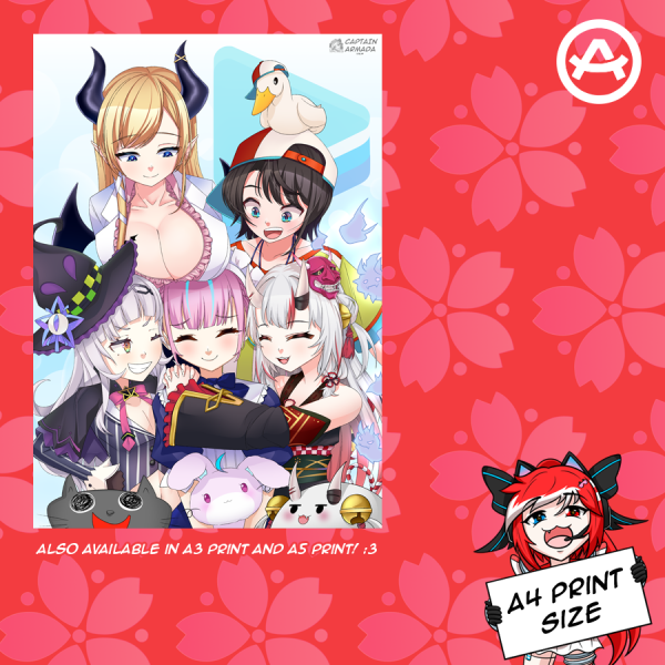 Hololive 2nd Gen (Exodia) (A4 Print)