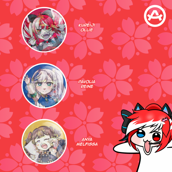 Hololive ID - Holoro Badge Pack