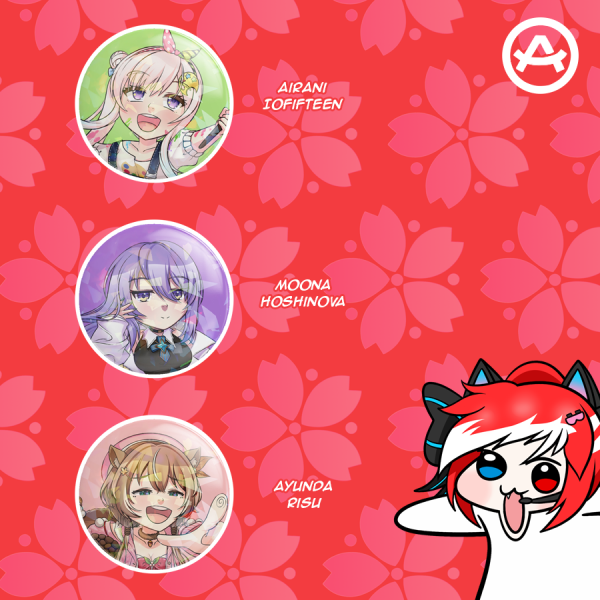 Hololive ID - AREA 15 Badge Pack