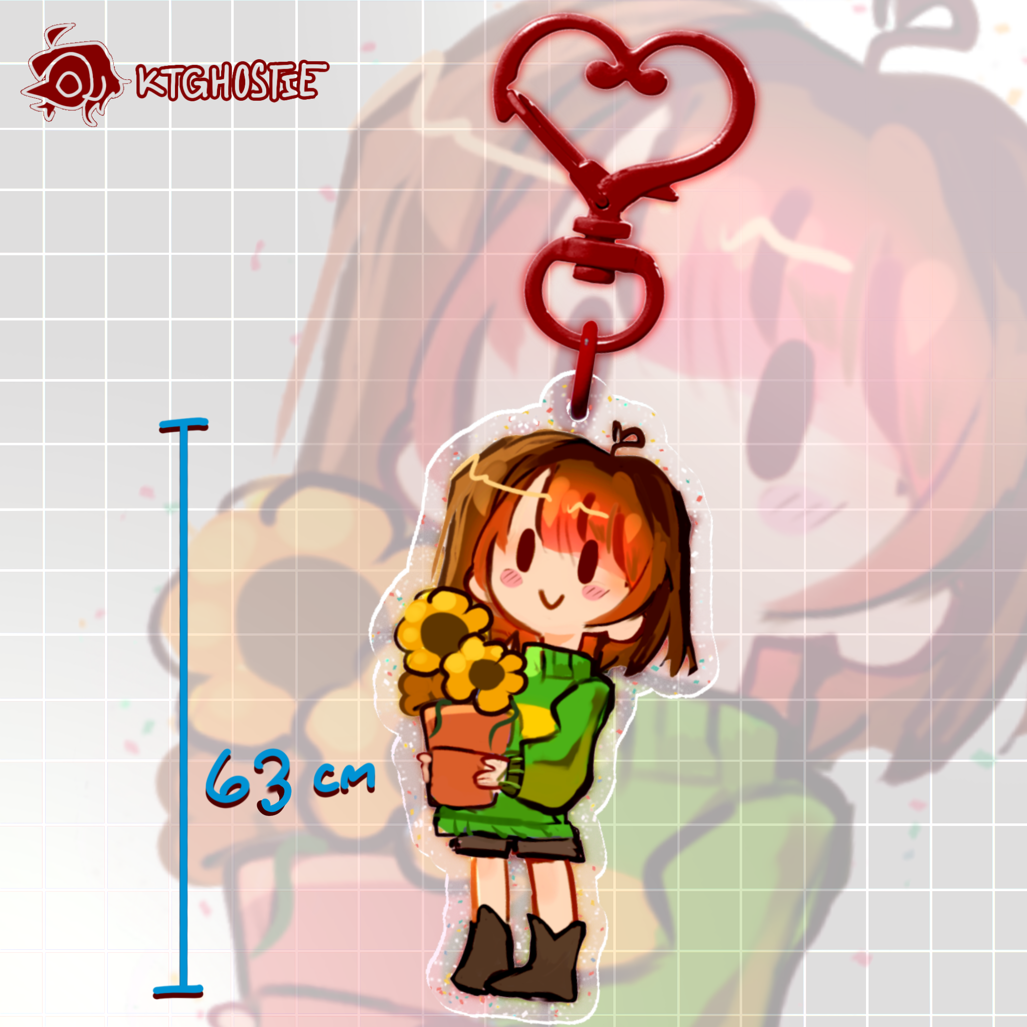 Chara Undertale Colored Edge Acrylic Keychain