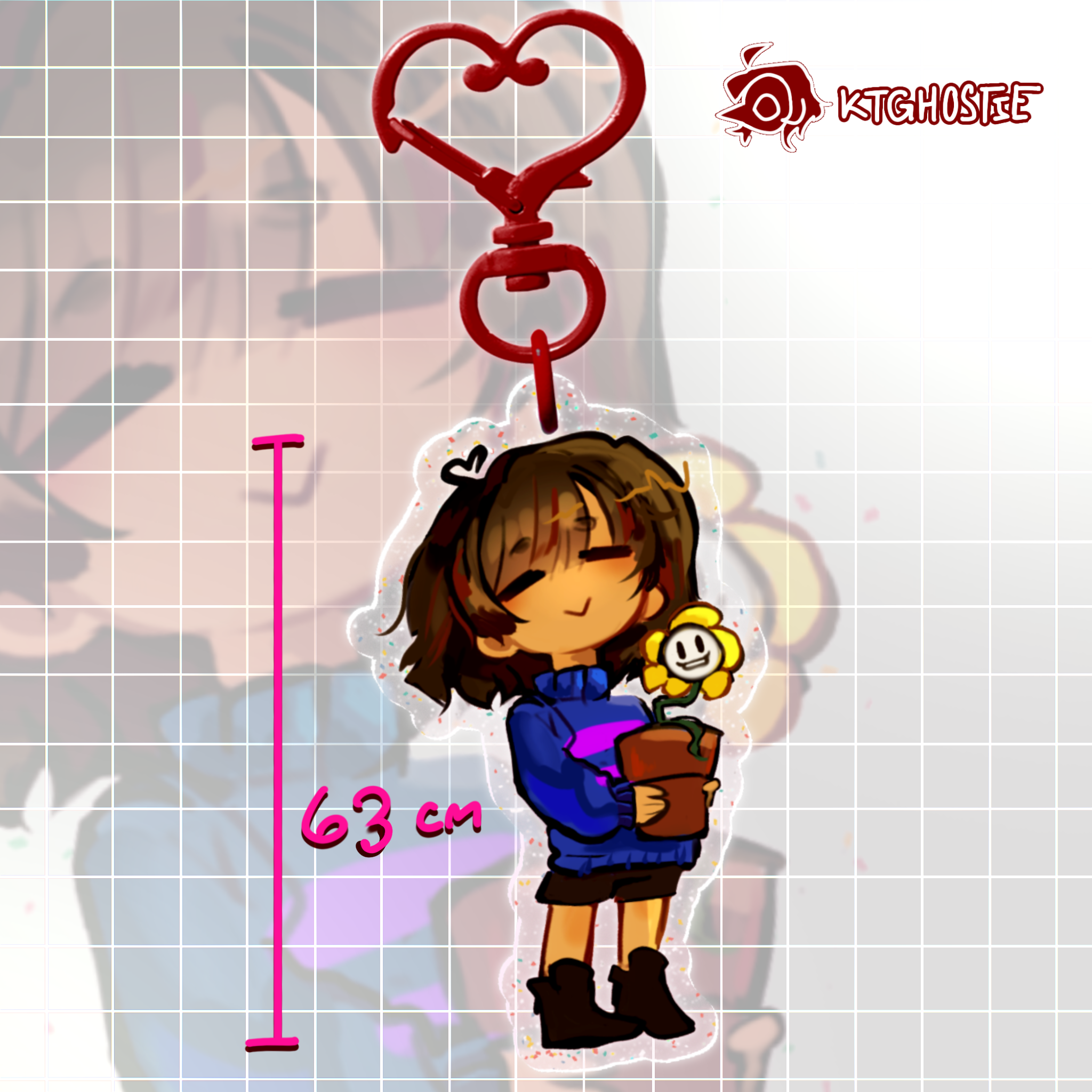 Frisk Undertale Colored Edge Acrylic Keychain
