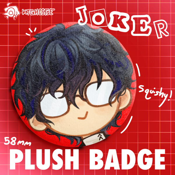 Joker/Ren Amamiya/Akira Kurusu Persona 5 Royal Plush Badge (alt ver)