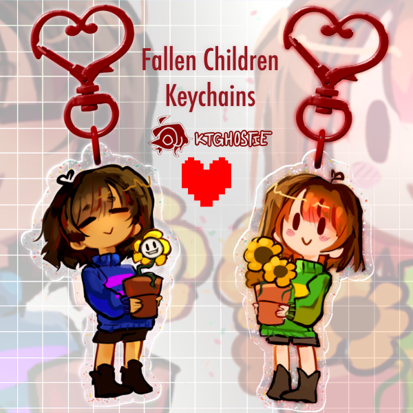 [Pair] Fallen Children Undertale Keychains