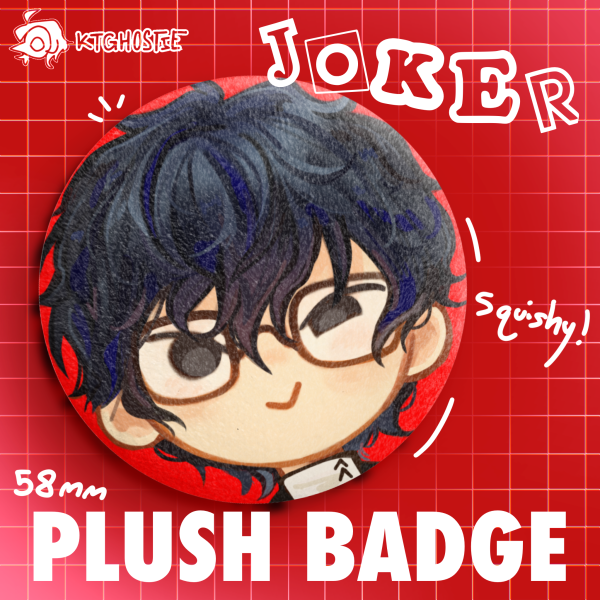 Joker/Ren Amamiya/Akira Kurusu Persona 5 Plush Badge