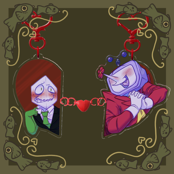 BattaTenna Magnetic Heart Keychains