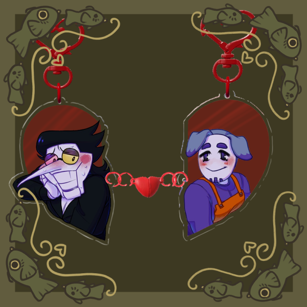 RambTon Magnetic Heart Keychains