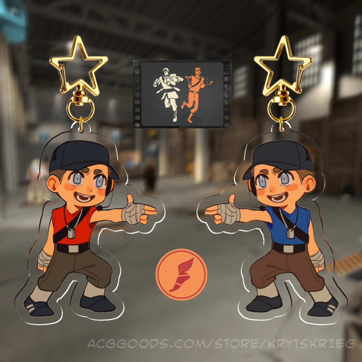 Scout - RED & BLU Keychain