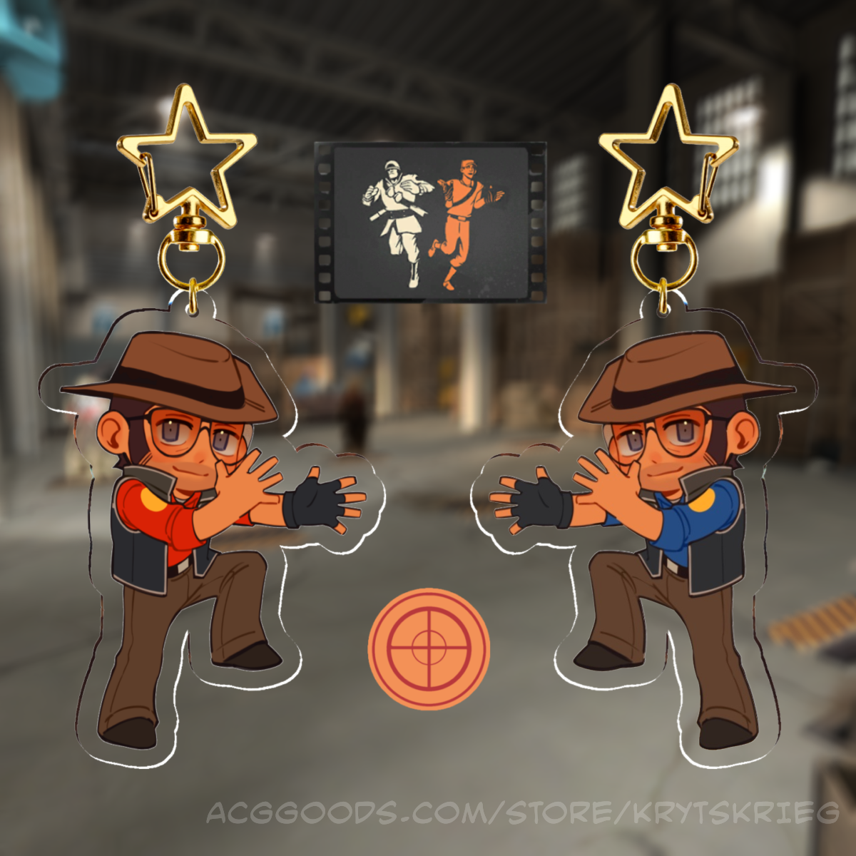Sniper - RED & BLU Keychain