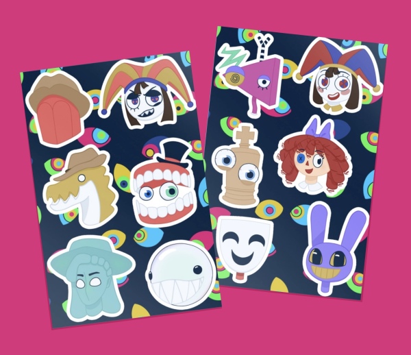 The Amazing Digital Circus Sticker Set