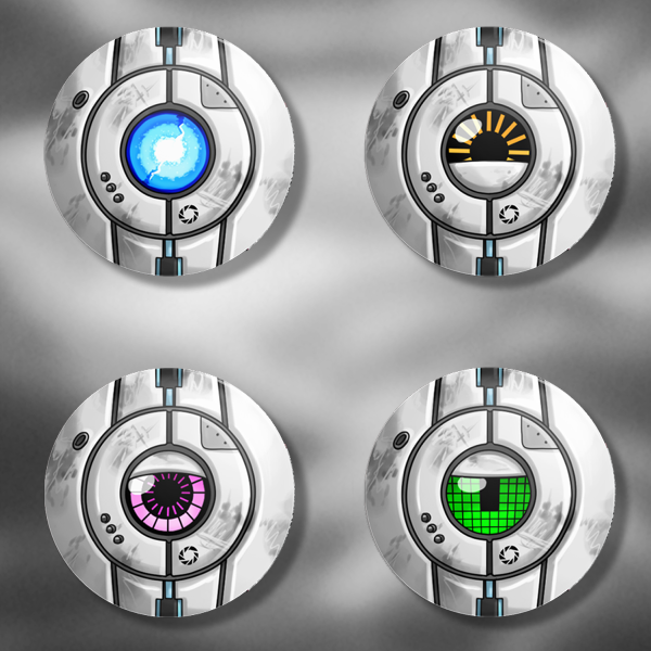 Personality cores pin badge set